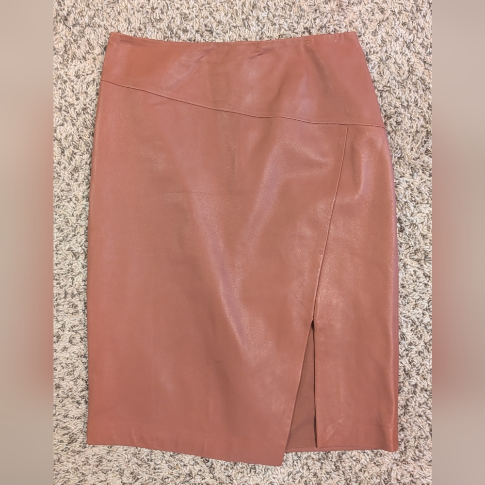 White House Black Market Leather Pencil Skirt